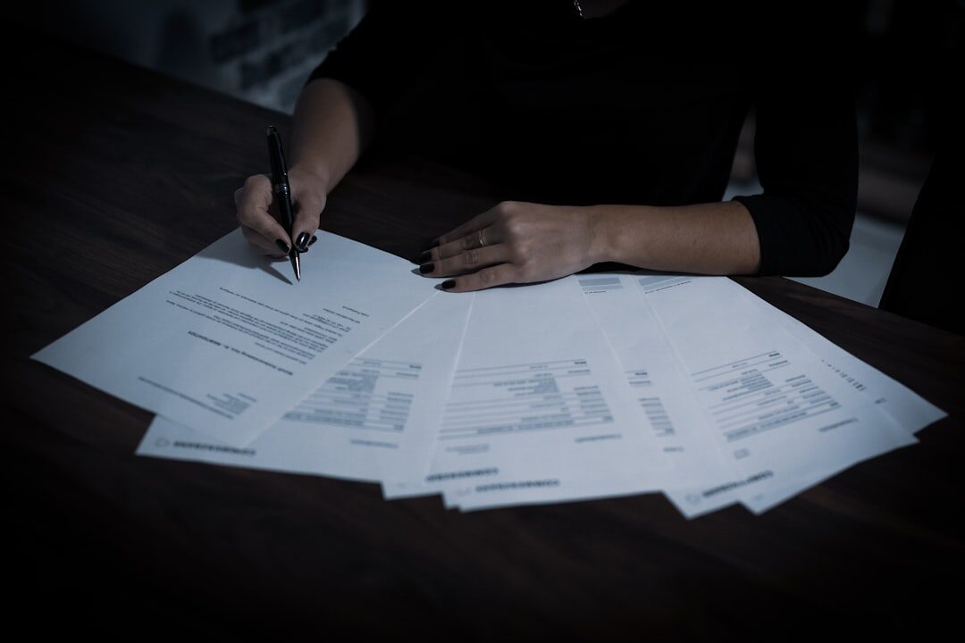 person signing financial documents