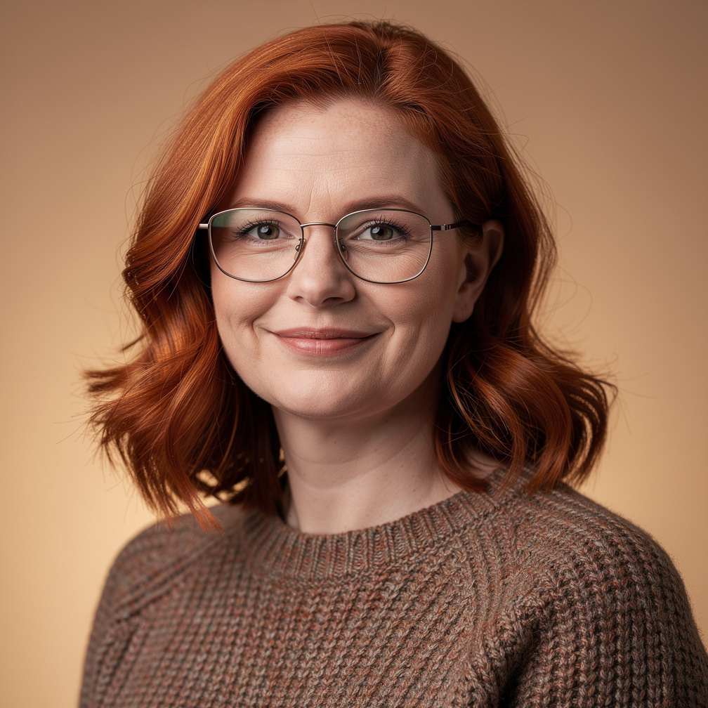 Portrait of a Danish female writer and interviewer