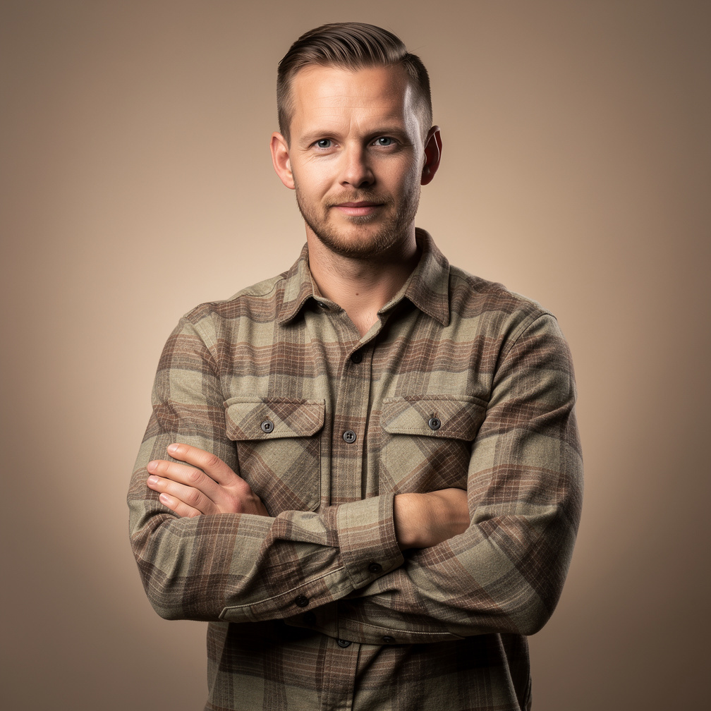 Portrait of a Danish male photojournalist