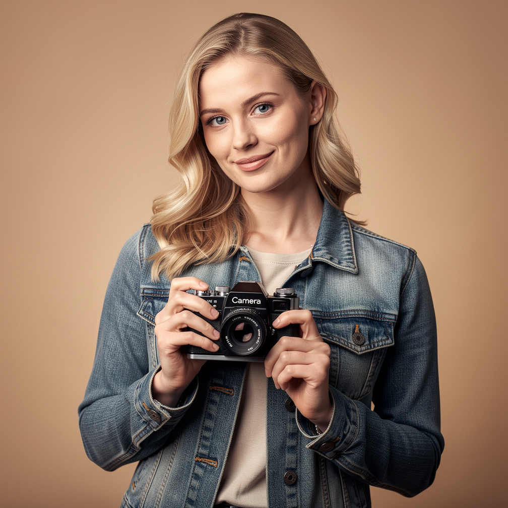 Portrait of a young Danish female documentary photographer